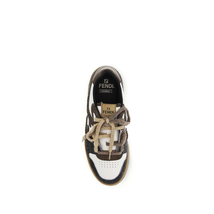 Fendi Multicolor Calf Leather Bos Taurus Low Top Sneakers