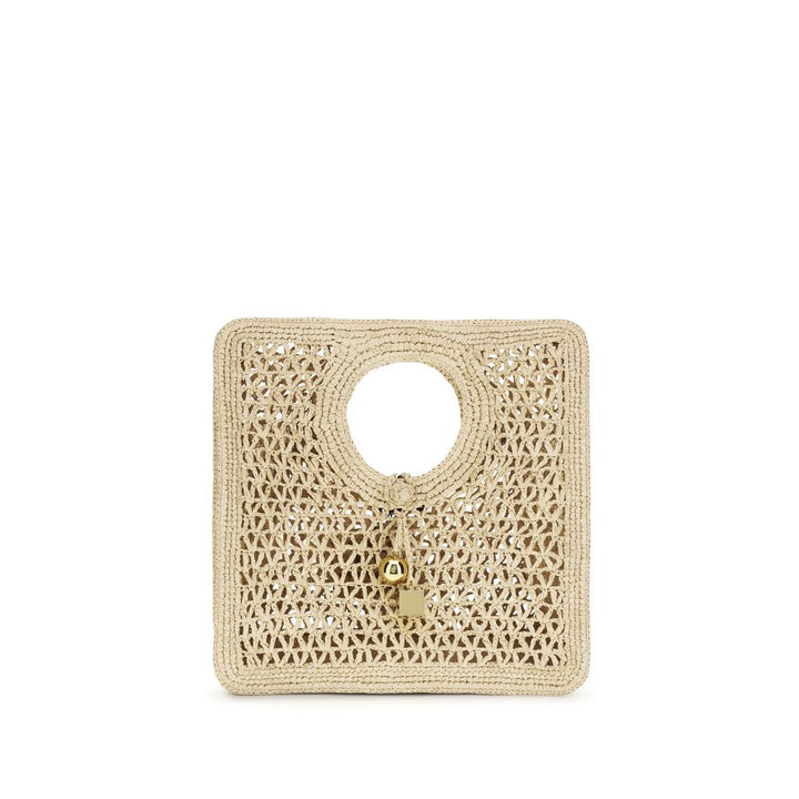 Jacquemus Beige Raffia Handbag