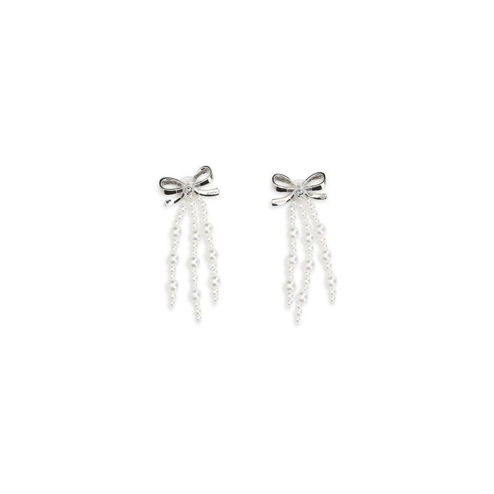 Self-Portrait White Brass Earrings