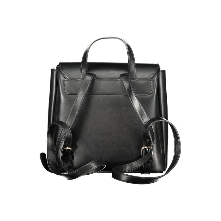 Mario Valentino Black Polyurethane Women's Backpack