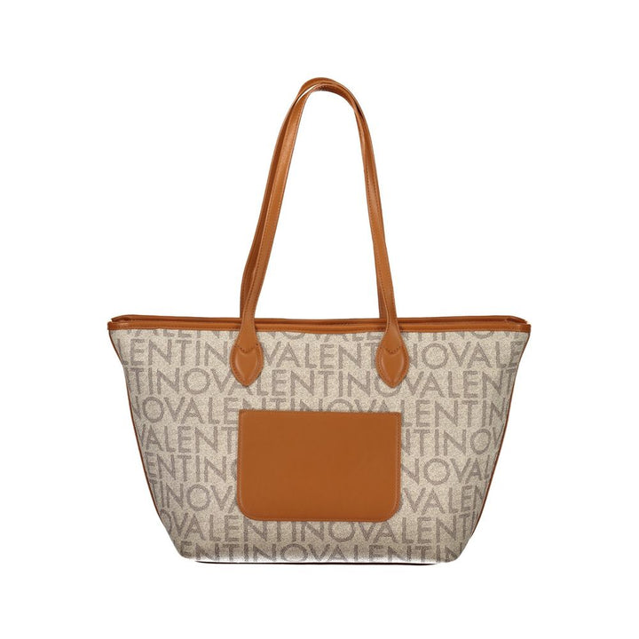 Mario Valentino Beige Polyurethane Women's Shoulder Bag
