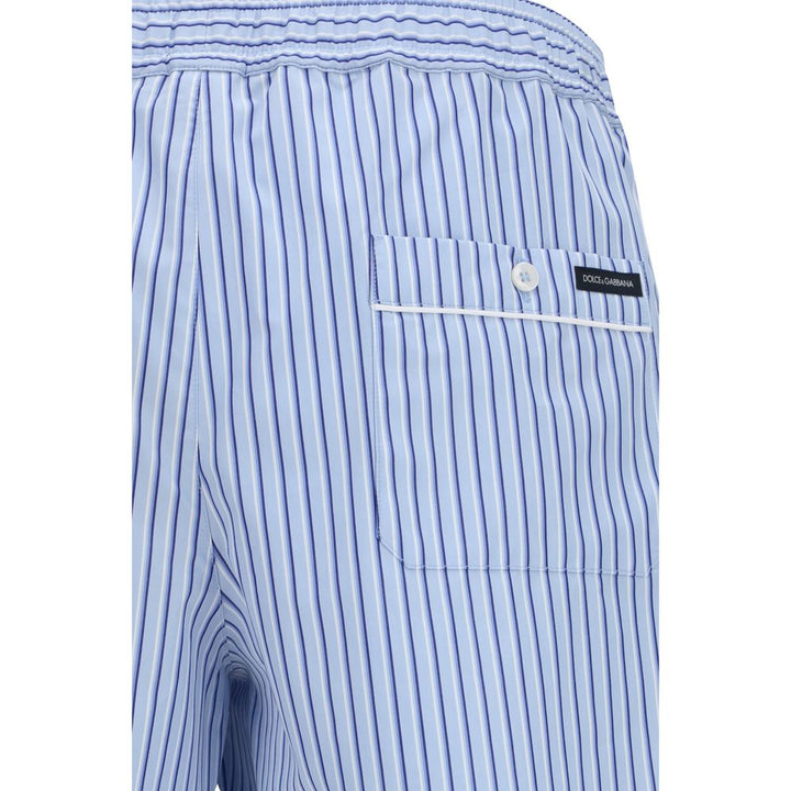 Dolce & Gabbana Blue Cotton Bermuda Shorts