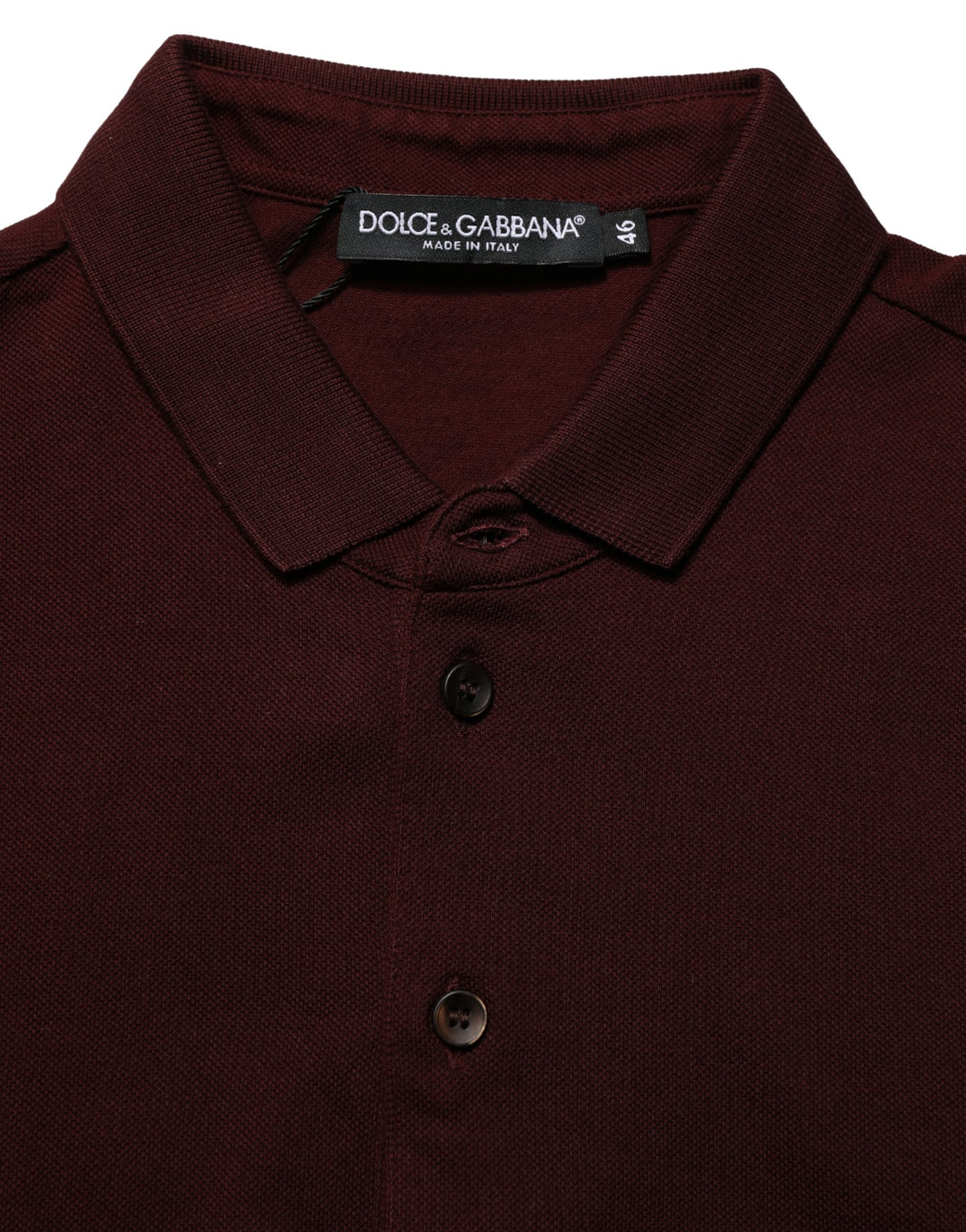 Dolce & Gabbana Maroon Collared Short Sleeves Polo T-shirt