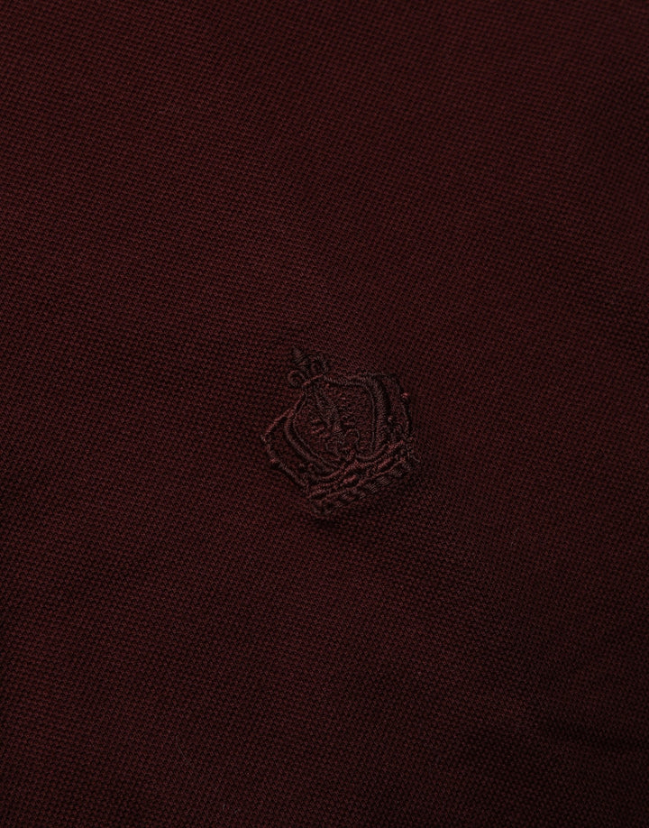 Dolce & Gabbana Maroon Collared Short Sleeves Polo T-shirt