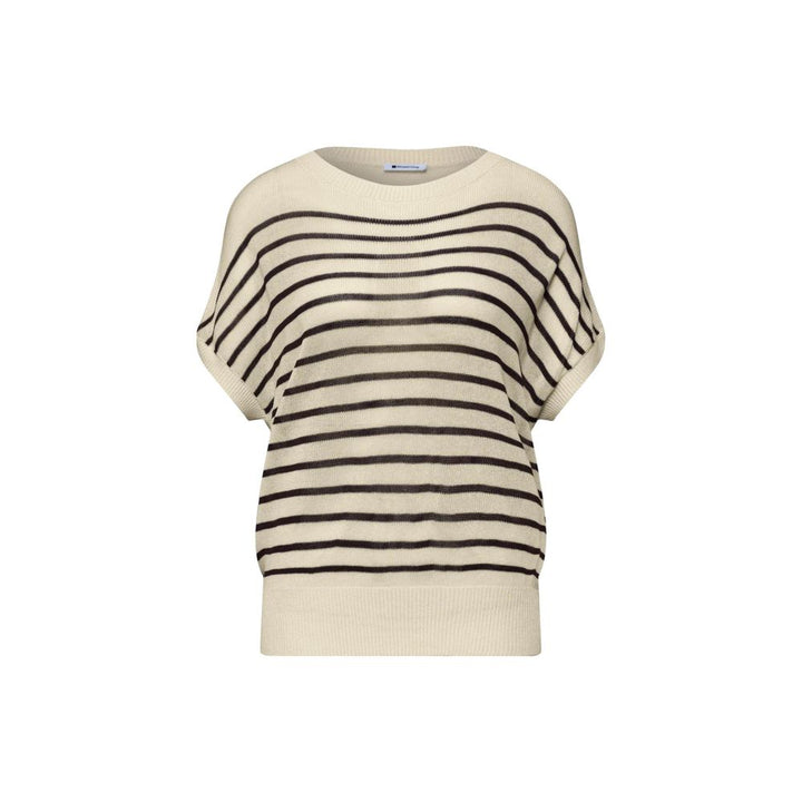 Street One Beige Viscose Sleeveles Sweater