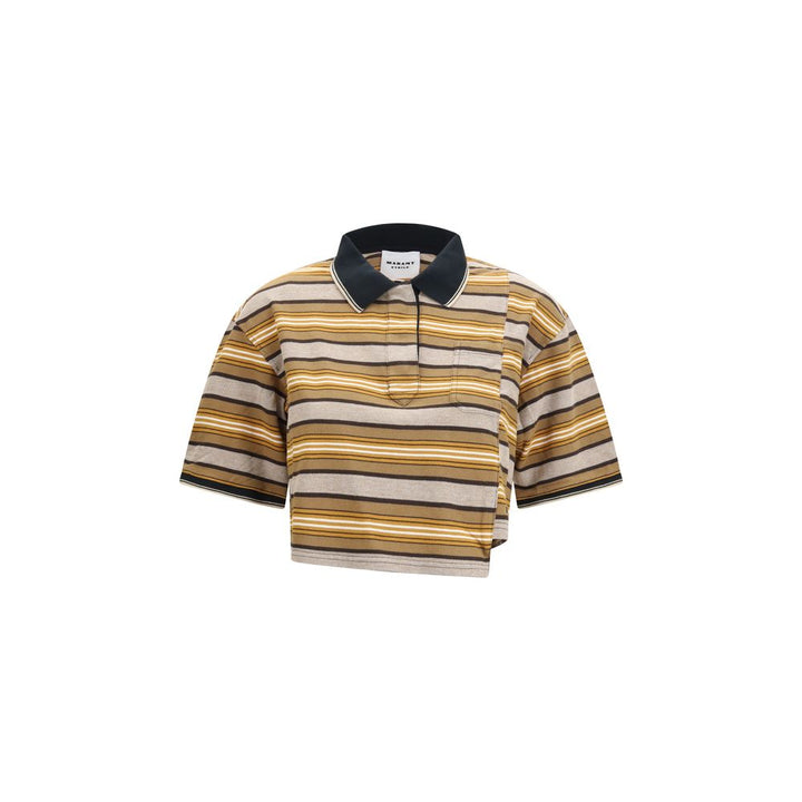 Marant Etoile Beige Cotton Polo Shirt