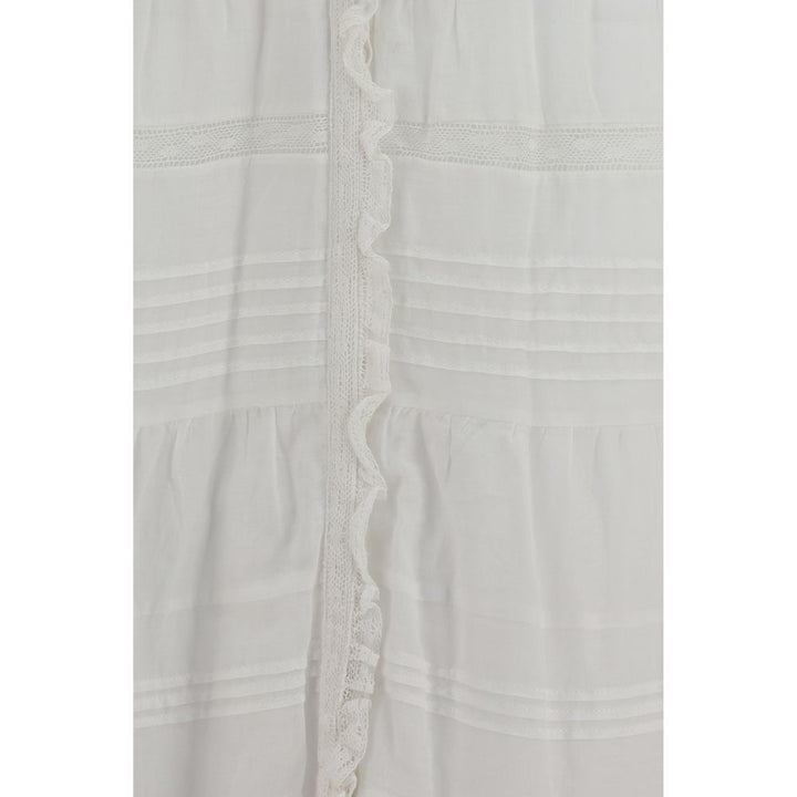 Marant Etoile White Cotton Casual Dress