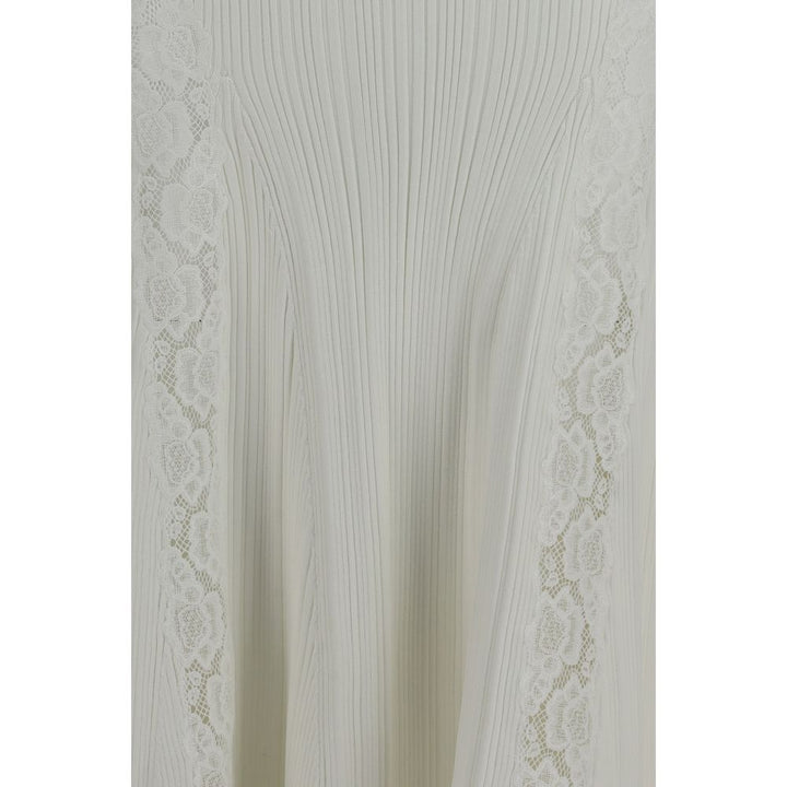 Self-Portrait White Viscose Casual Dress
