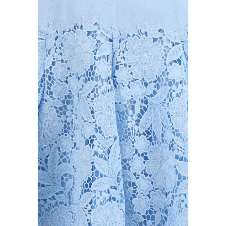 Self-Portrait Blue Polyester Casual Dress