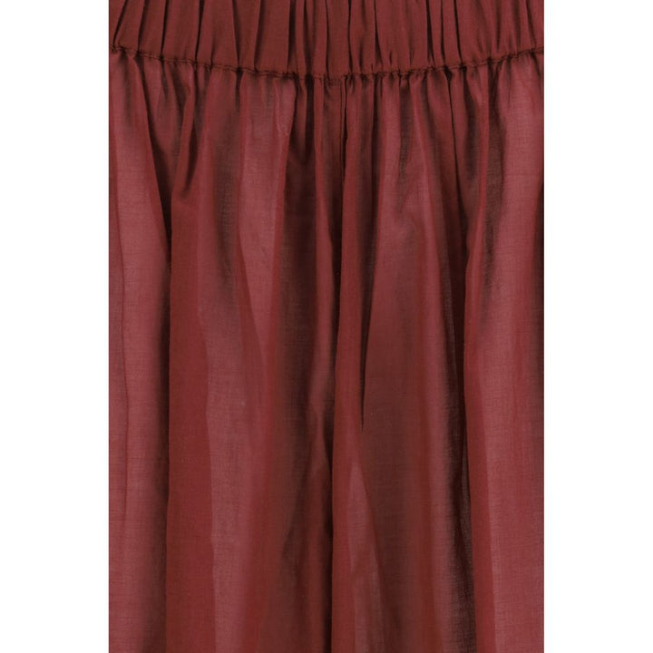 The Andamane Bordeaux Cotton Casual Pants