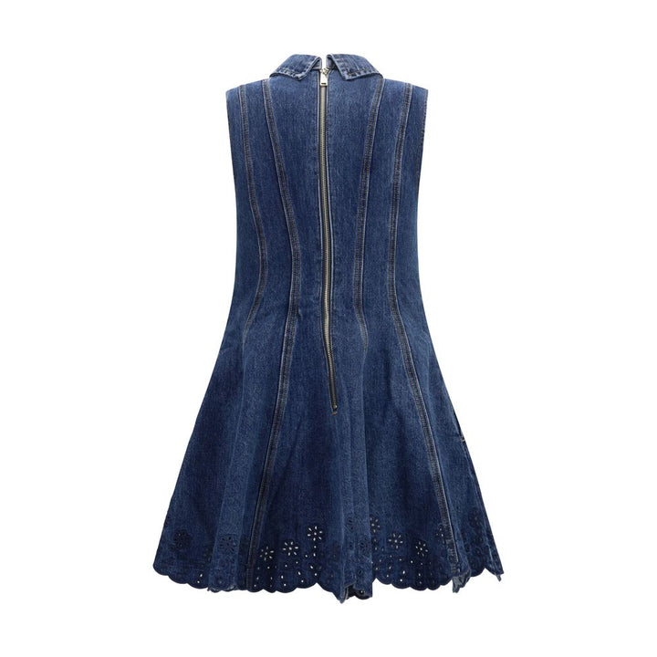 Self-Portrait Blue Cotton Casual Dress