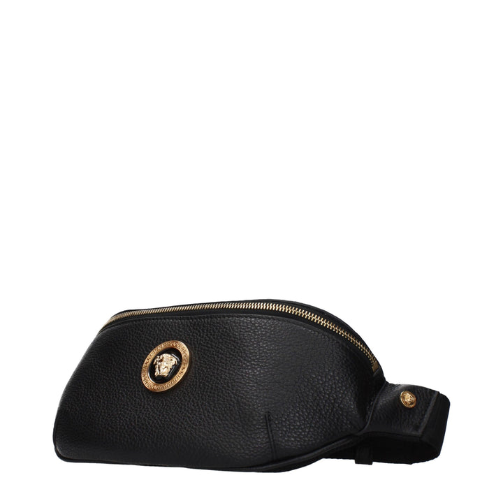 Versace Black Leather Backpack