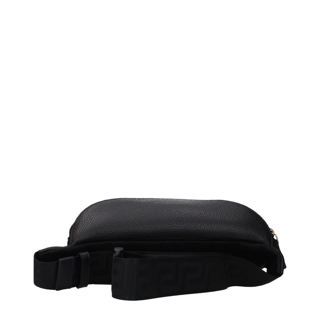 Versace Black Leather Backpack