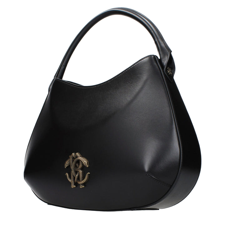 Roberto Cavalli Black Leather Handbag