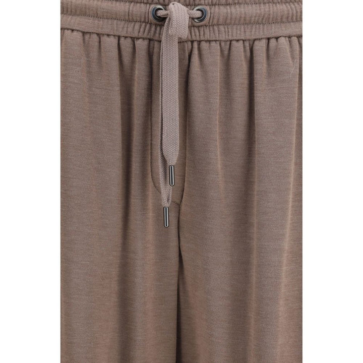 Brunello Cucinelli Brown Cotton Casual Pants