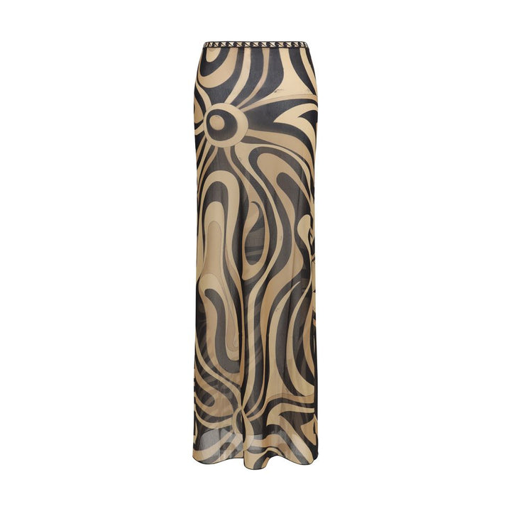 Emilio Pucci Beige Polyamide Long Skirt