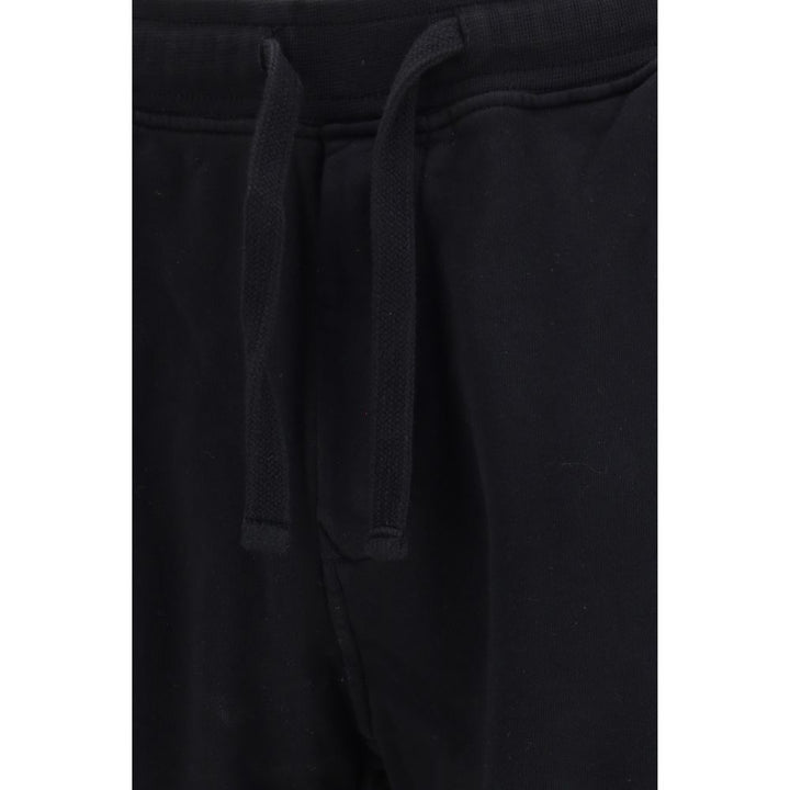 Stone Island Black Cotton Bermuda Shorts