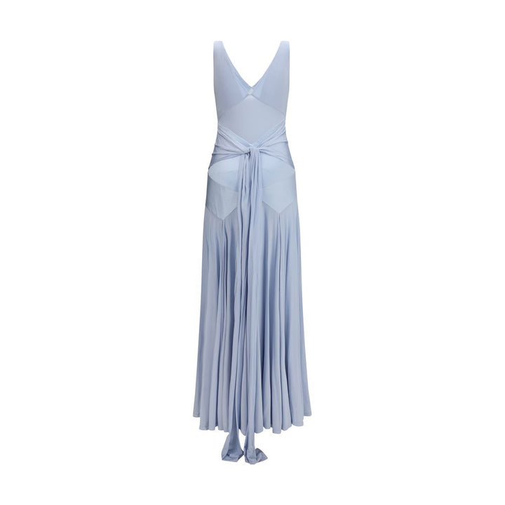Self-Portrait Blue Viscose Casual Dress