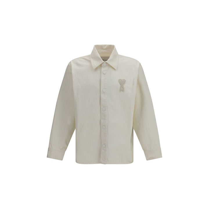 Ami Paris Beige Cotton Denim Jacket