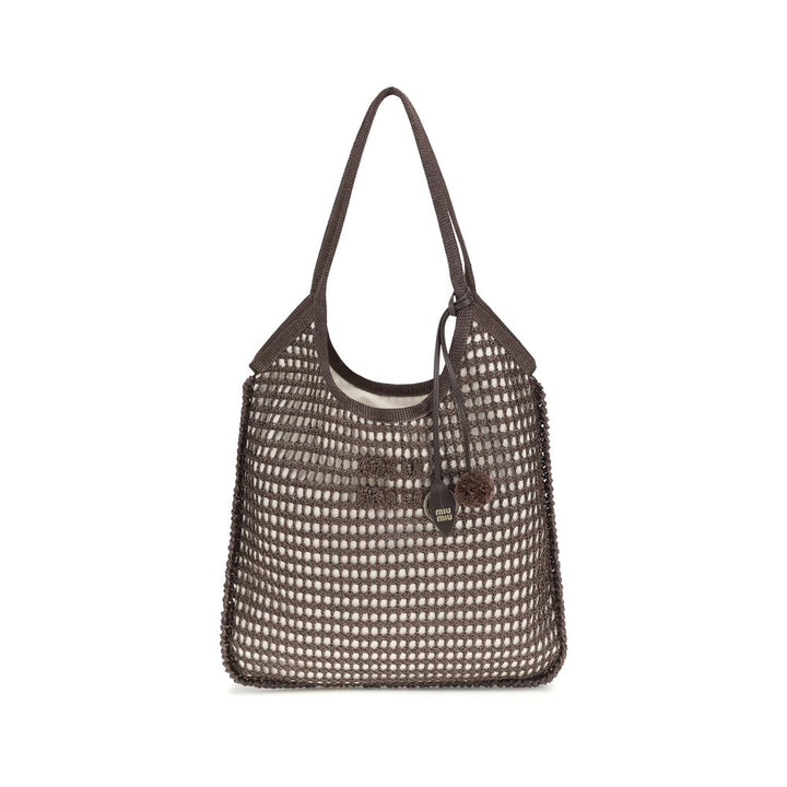 Miu Miu Brown Viscose Shoulder Bag