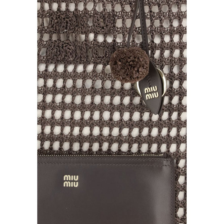 Miu Miu Brown Viscose Shoulder Bag
