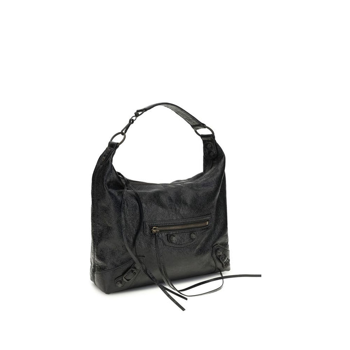 Balenciaga Black Lamb Ovis Aries Aries Shoulder Bag