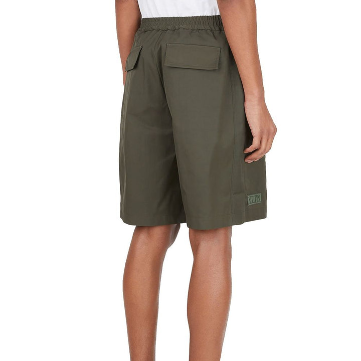 Valentino Bicolor Polyester Bermuda Shorts