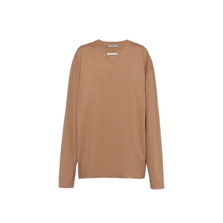 Prada Brown Cotton Long Sleeve T-Shirt
