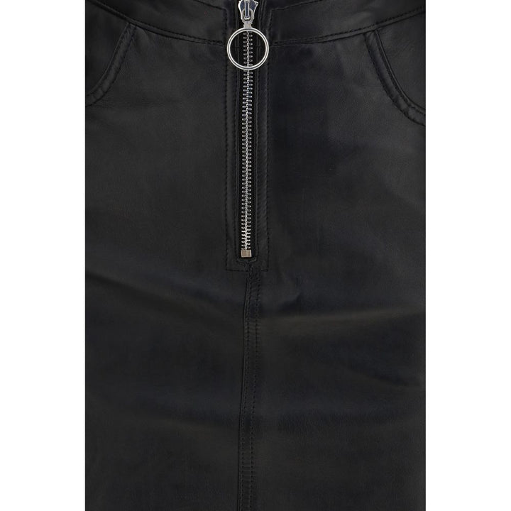 Fiorucci Black Lamb Leather Mini Skirt