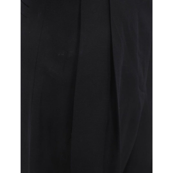 Salvatore Ferragamo Black Silk Casual Pants