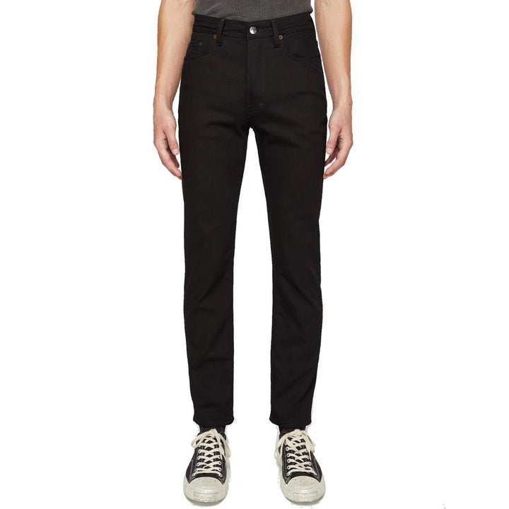 Acne Studios Black Cotton Straight-Leg Jeans