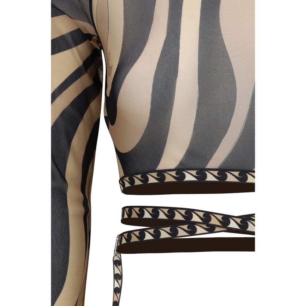 Emilio Pucci Beige Polyamide Pattern Shirt