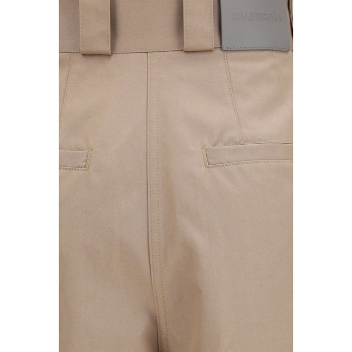 Balenciaga Beige Cotton Flared Pants