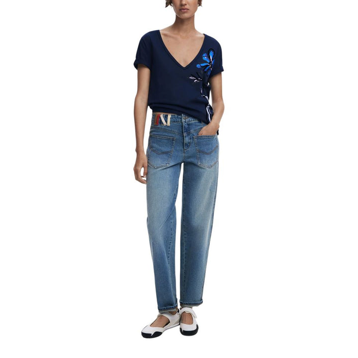 Desigual Blue Cotton T-Shirt