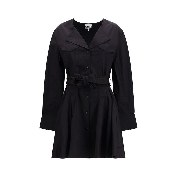 Ganni Black Cotton Casual Dress