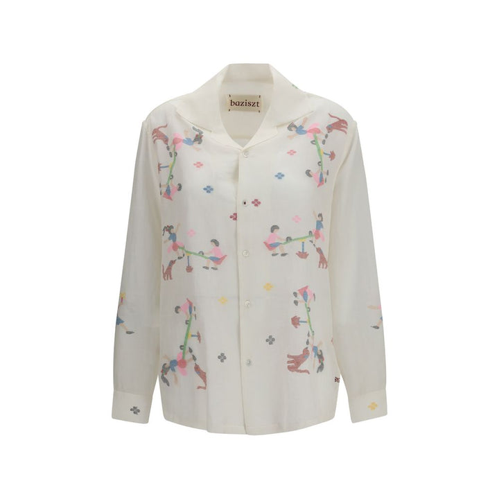 Baziszt White Cotton Shirt