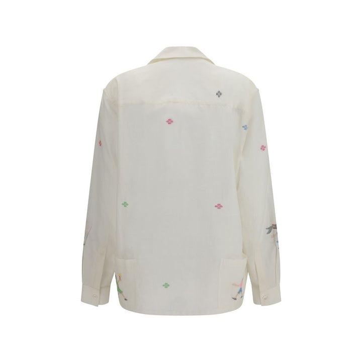 Baziszt White Cotton Shirt