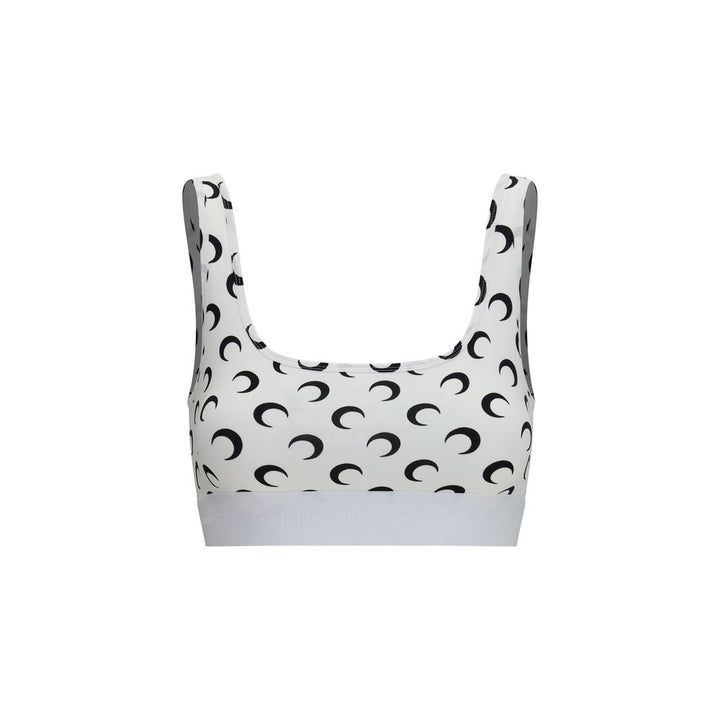 Marine Serre White Polyamide Sport Bra