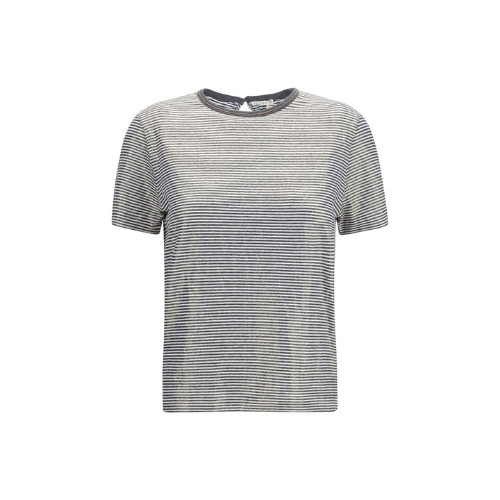 Brunello Cucinelli Multicolor Linen T-Shirt