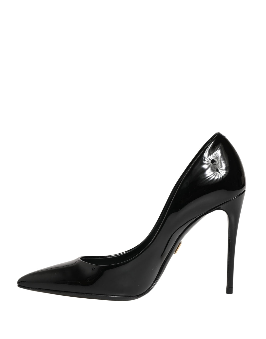 Dolce & Gabbana Black Calf Leather Stiletto Heels Pumps Shoes