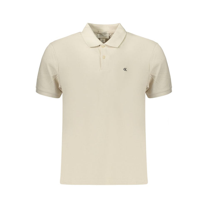Calvin Klein Beige Cotton Mens Polo Shirt