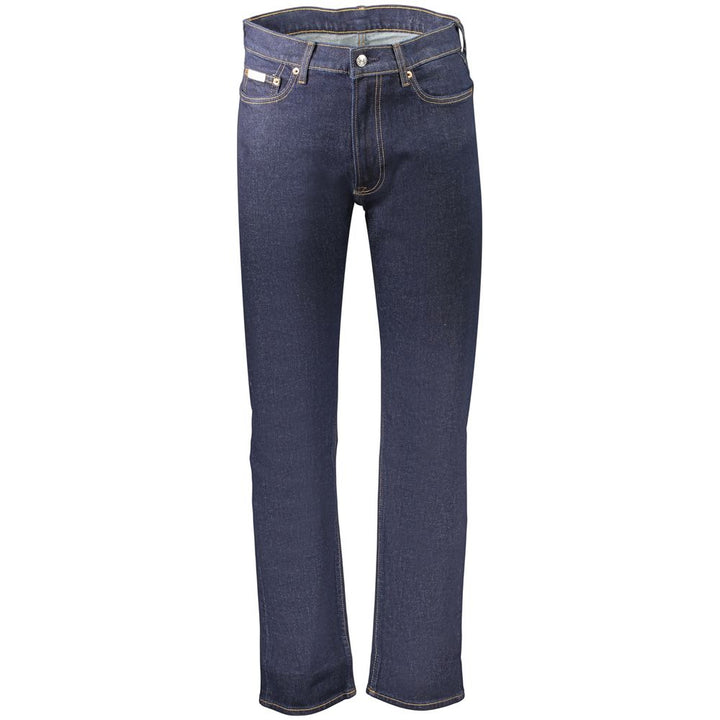 Calvin Klein Blue Cotton Men's Jean Crafted for Elegance and Comfort