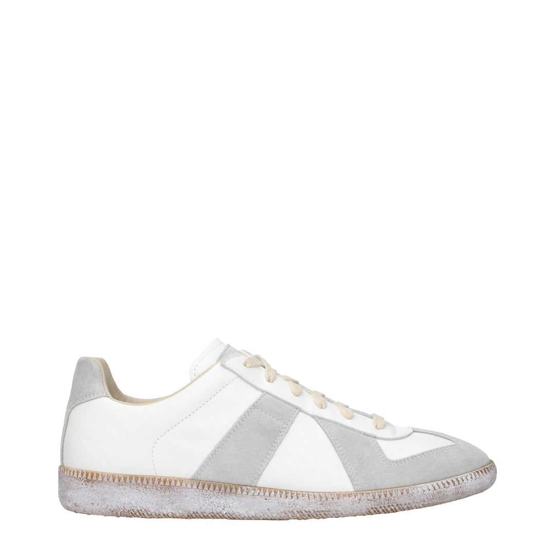 Maison Margiela Blue Leather Athletic Sneakers