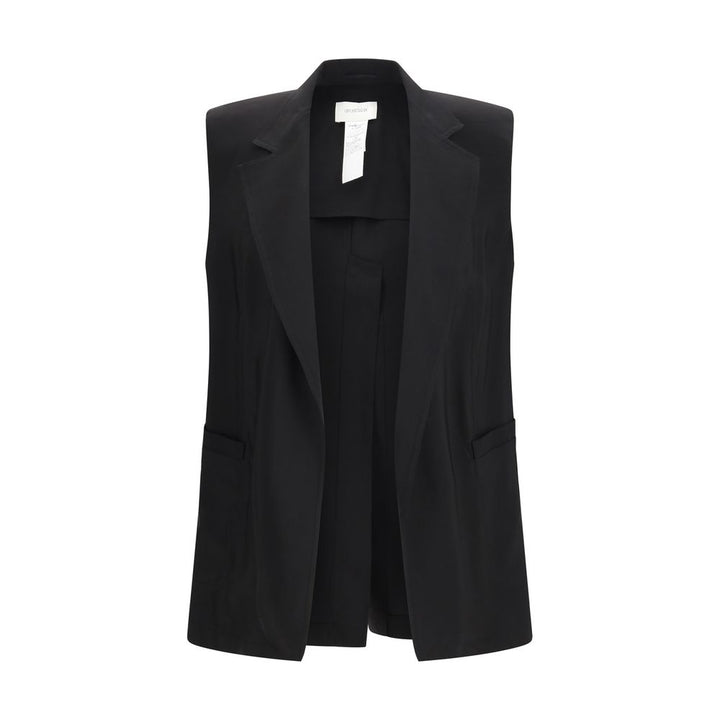 Max Mara Black Viscose Sleveless Jacket
