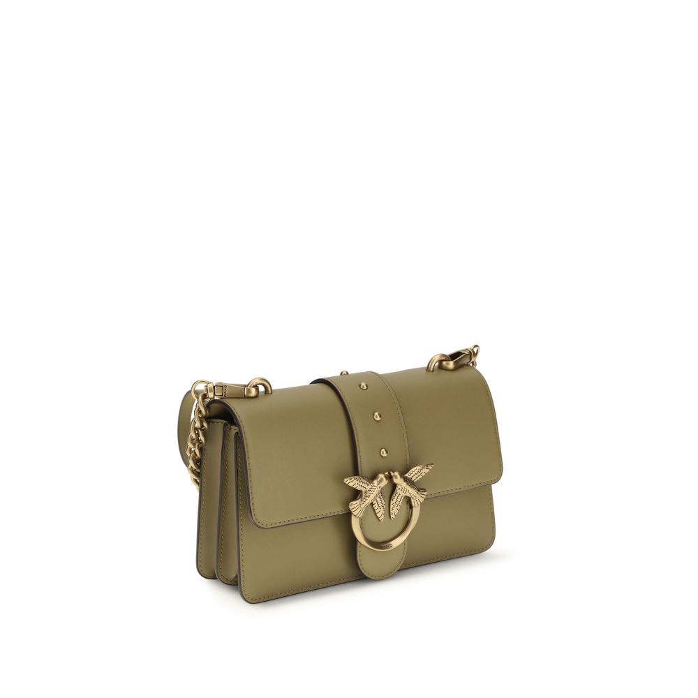 PINKO Bicolor Calf Leather Bos Taurus Shoulder Bag