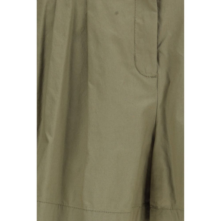 Max Mara Bicolor Cotton Bermuda Shorts