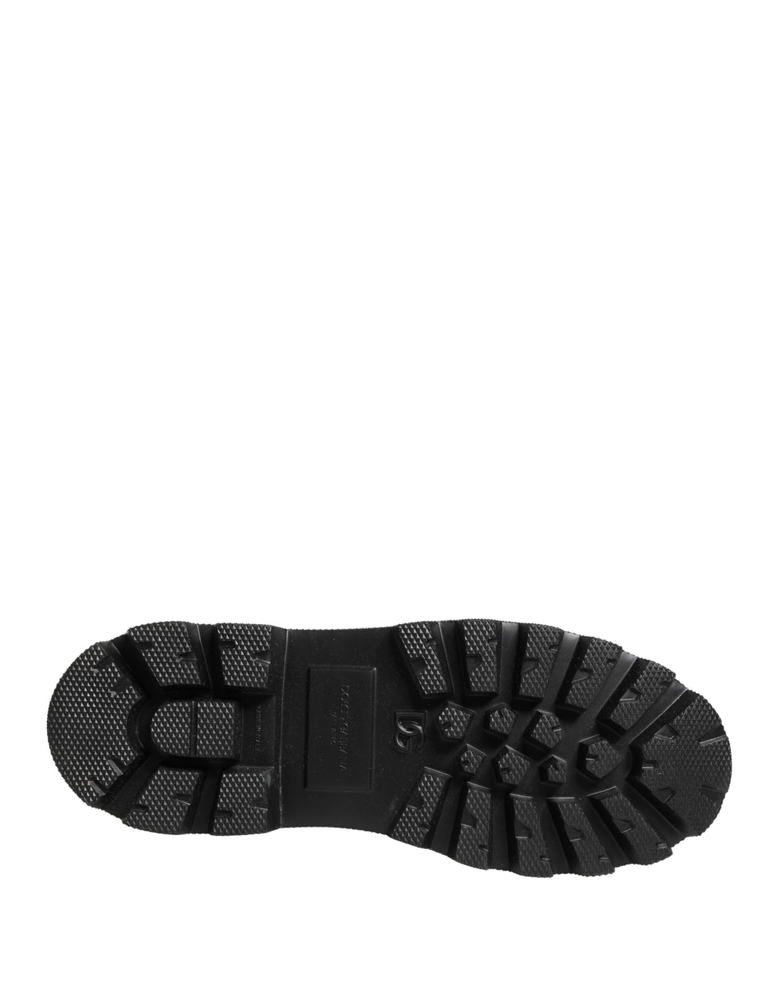 Dolce & Gabbana Black Chunky Sole Leather Men Loafers Shoes