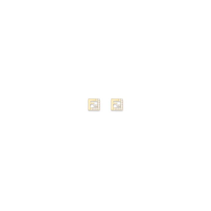 Fendi Gold Brass Earrings
