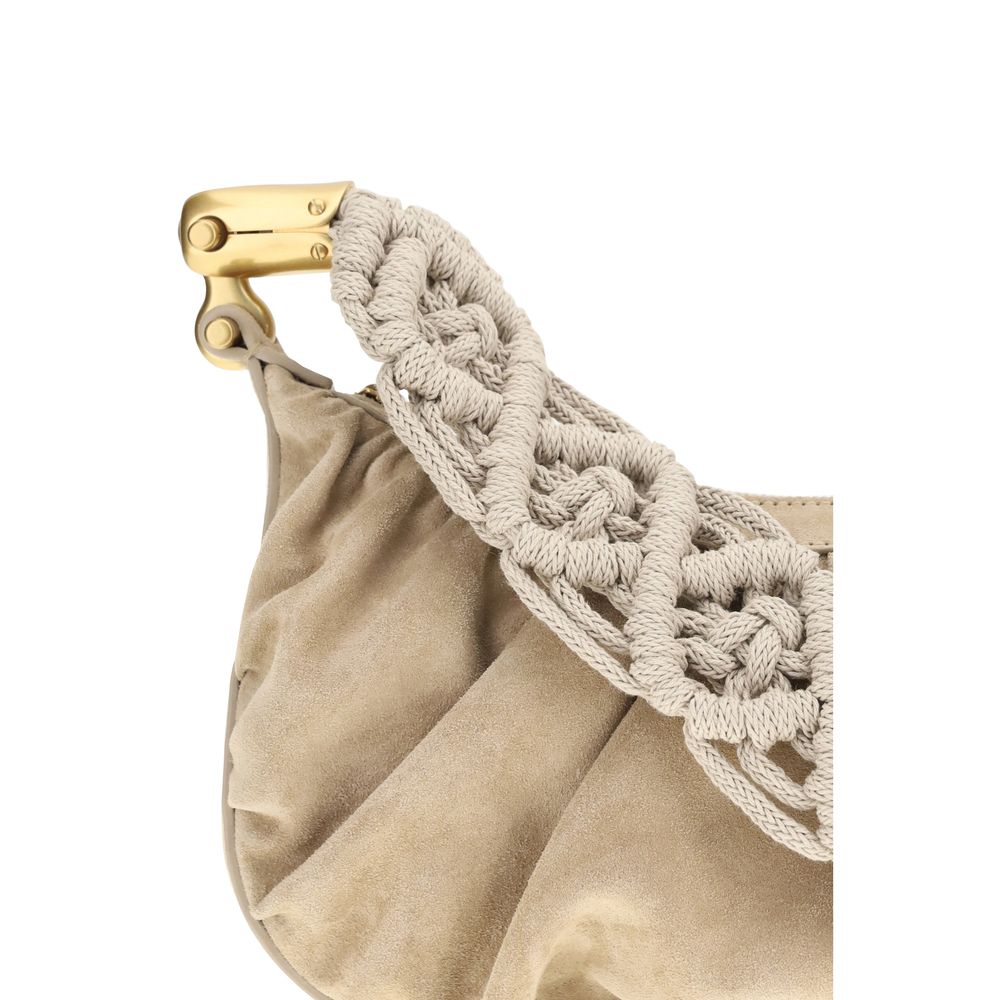 Balmain Beige Fabric Shoulder Bag