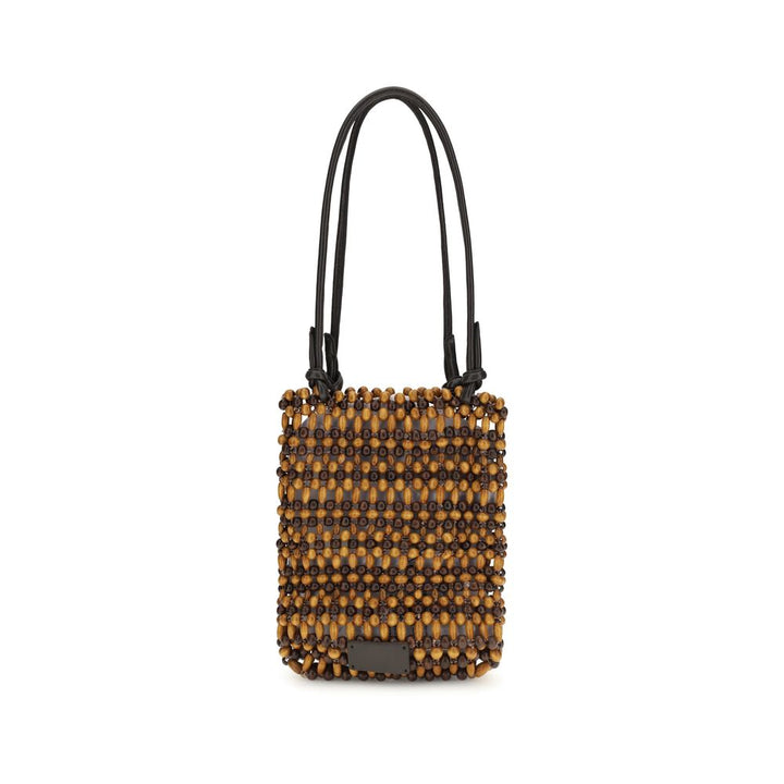 Staud Brown Wood Shoulder Bag